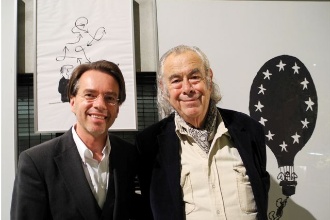 Projektleiter Rudolf Menzi und Künstler Ted Scapa 