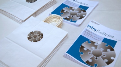 Graphic Design Flyermaterial und Tragtaschen